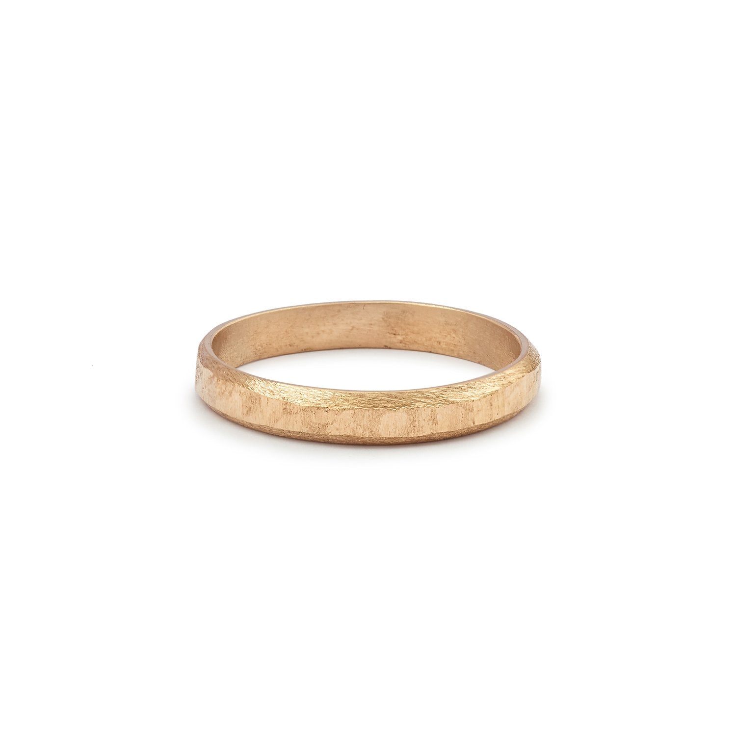 Alliance homme Archie or rose mat et facetté, Myrtille Beck Paris