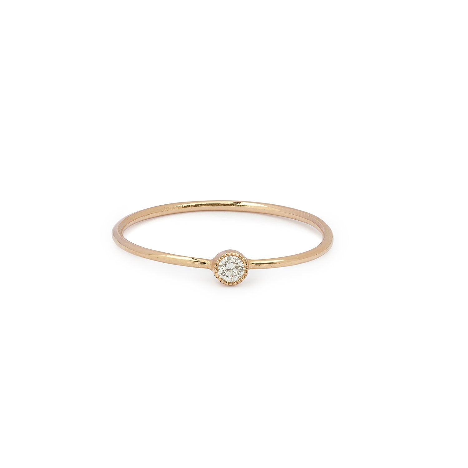 Bague - Mini Love Ring S diamant, solitaire diamant, bague de fiançailles de créateur, bague de createur, bague ethique, bague fine, solitaire Myrtille Beck Paris