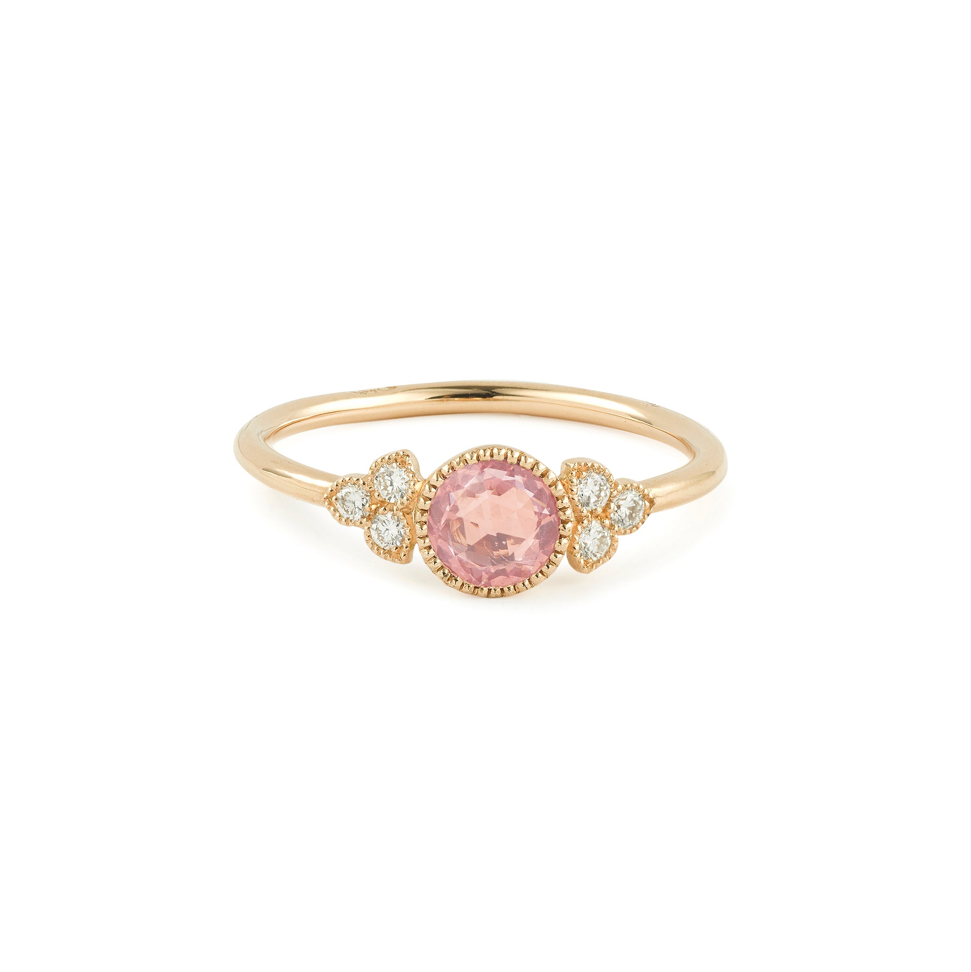 Bague Flora L Saphir rose