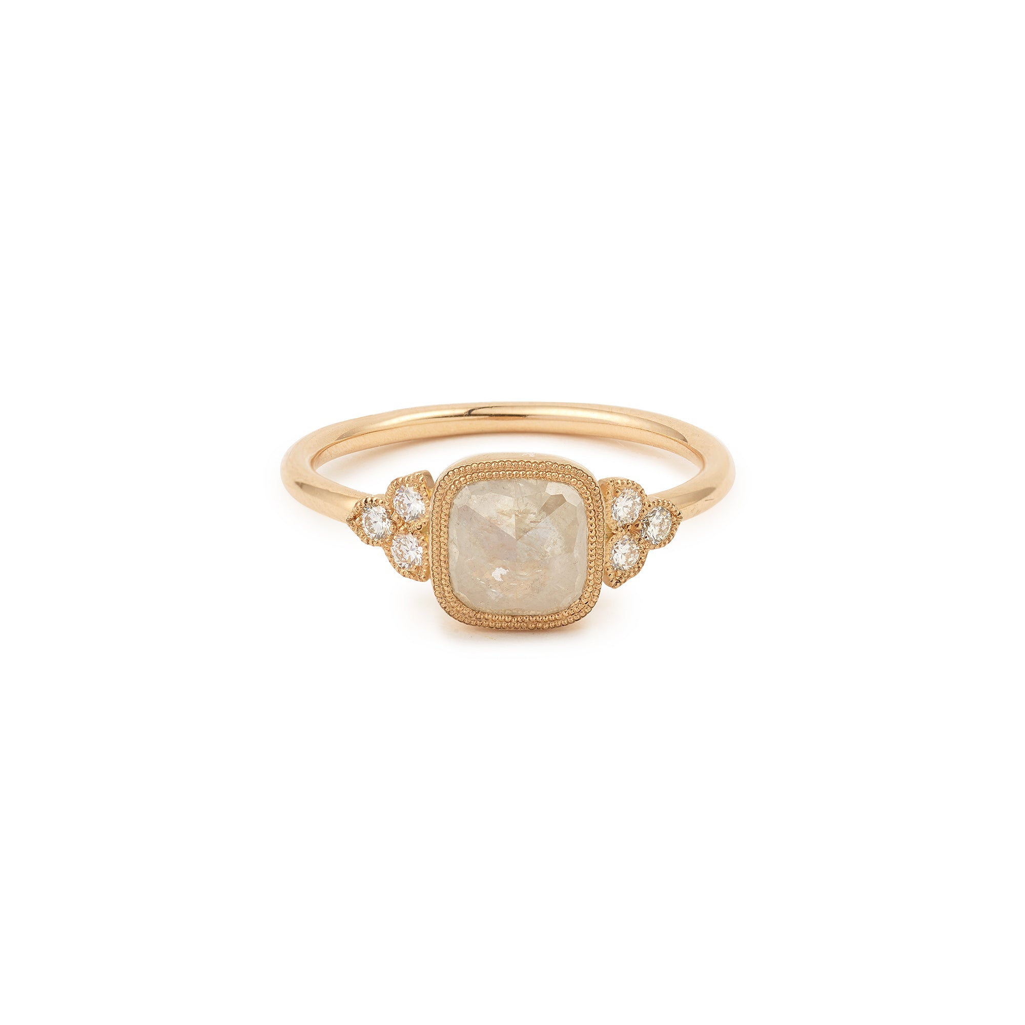 Pièce Unique Bague Flora Diamant coussin Icy