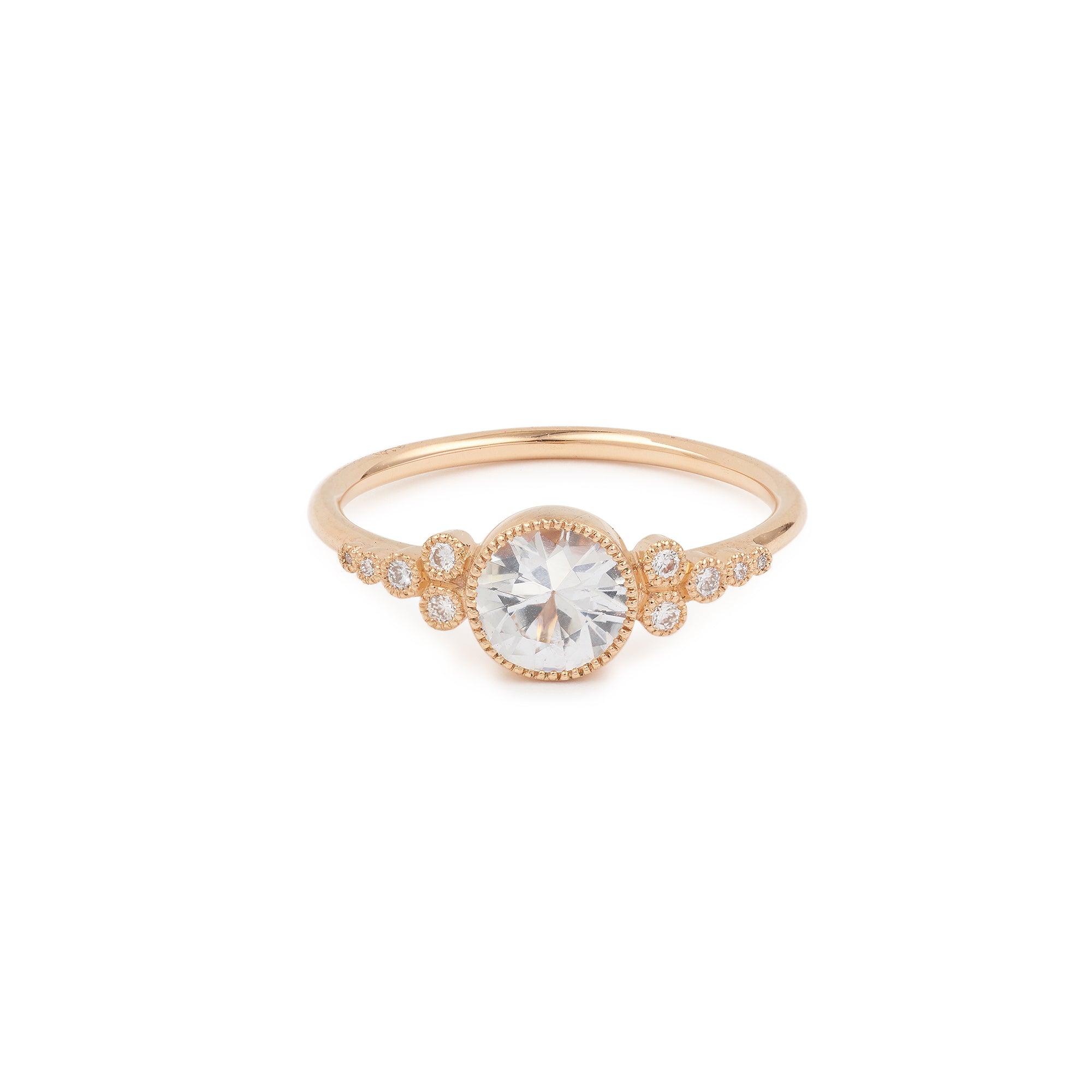 Bague Iris XL Saphir blanc brillant
