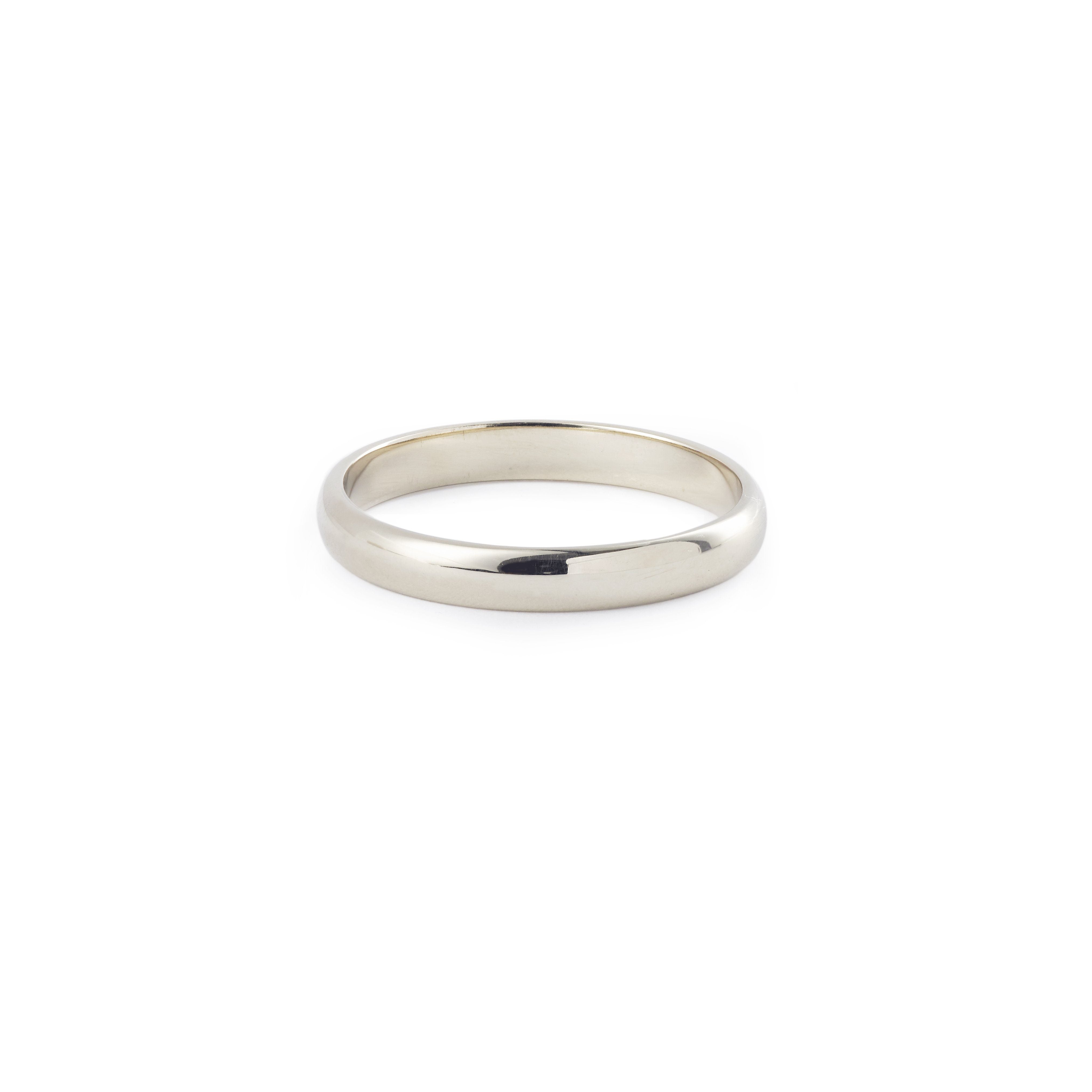 Bague - Alliance Demi-Jonc 3mm or gris