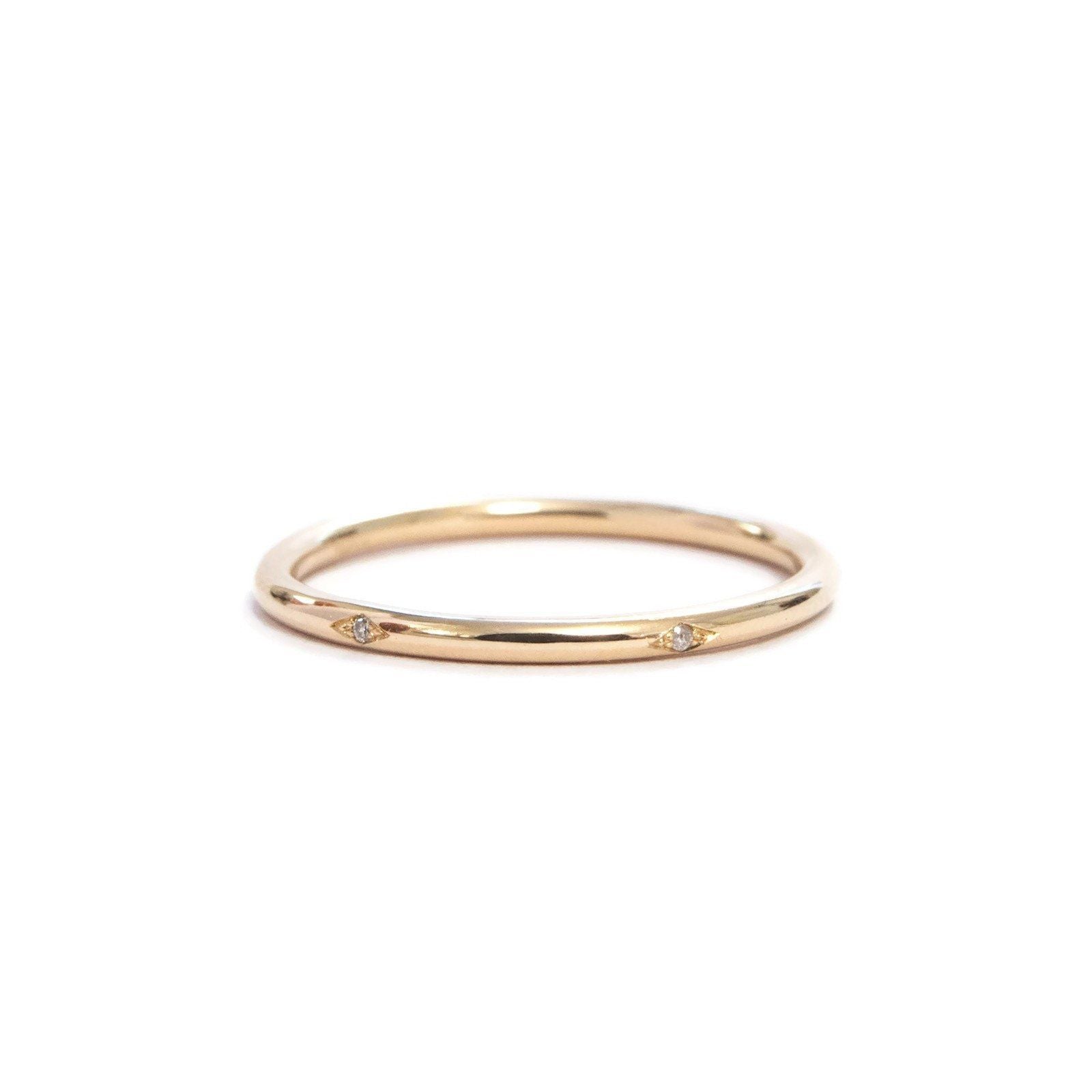 Bague - Alliance Diamants Losange