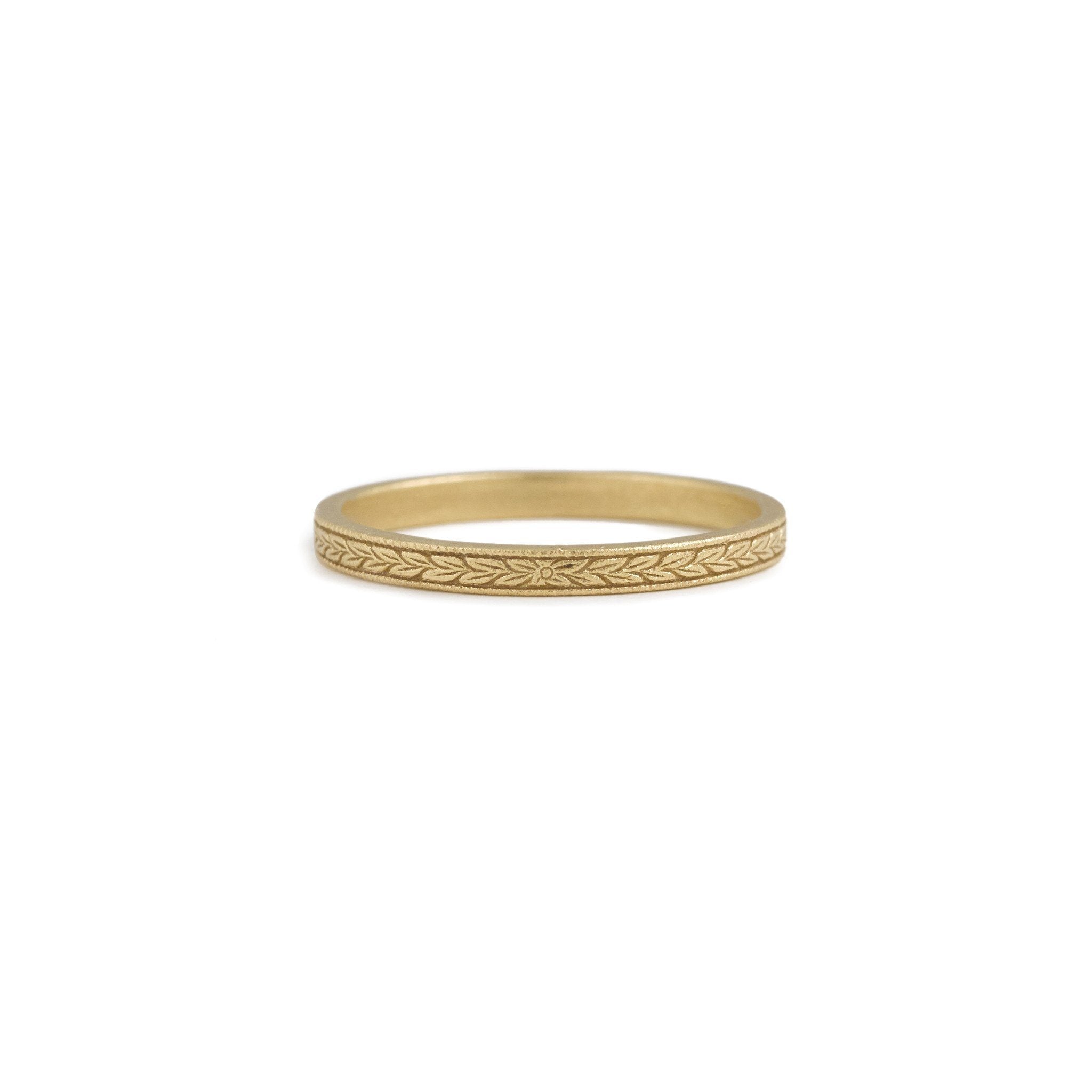 Bague - Alliance Feuillage femme or rose