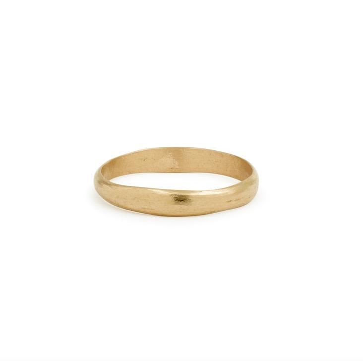 Bague - Alliance Wilde L or rose - alliance de créateur irrégulière texturée - Myrtille Beck Paris