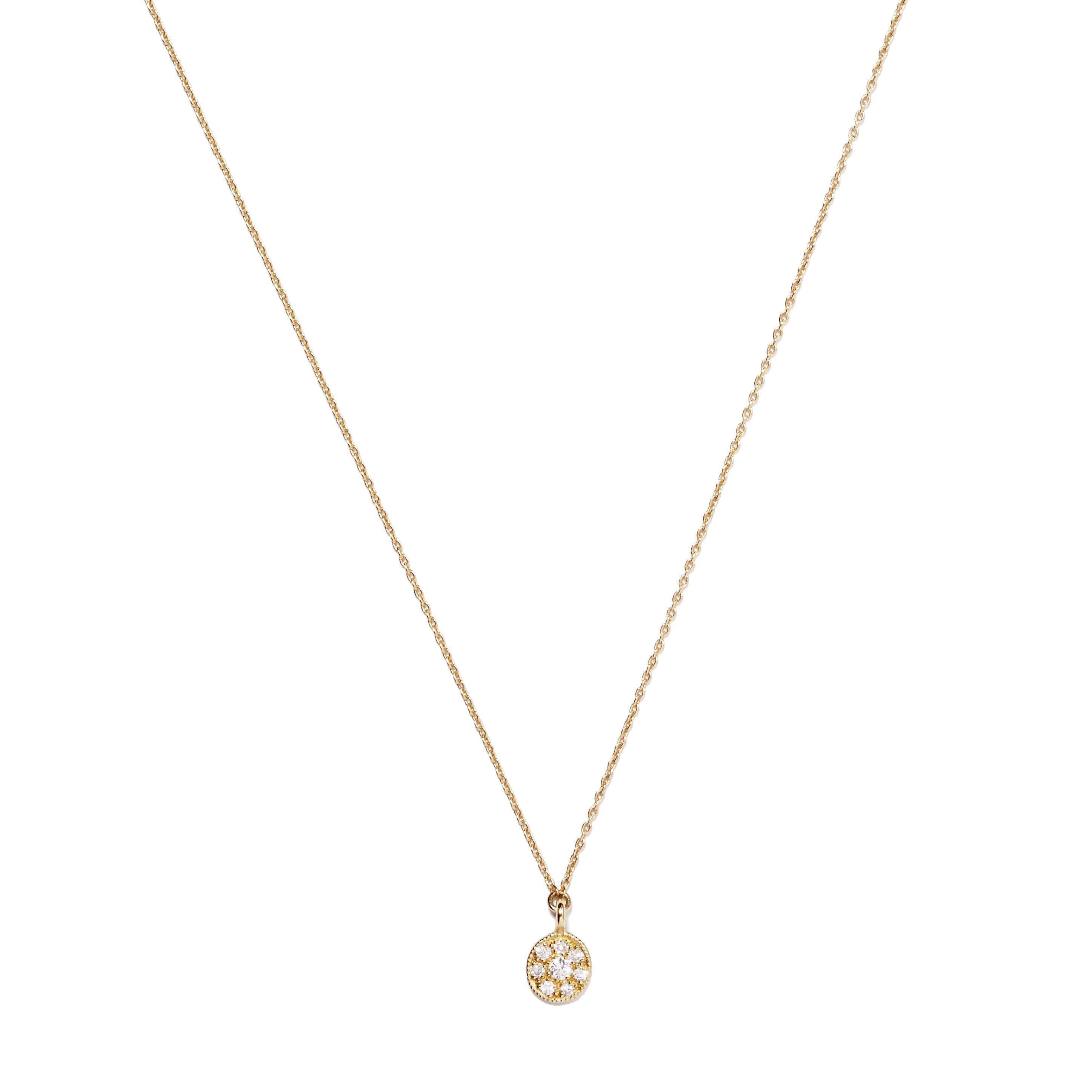 Collier - Collier Allegria Rond Myrtille Beck, collier de créateur, collier vintage, collier or et diamants