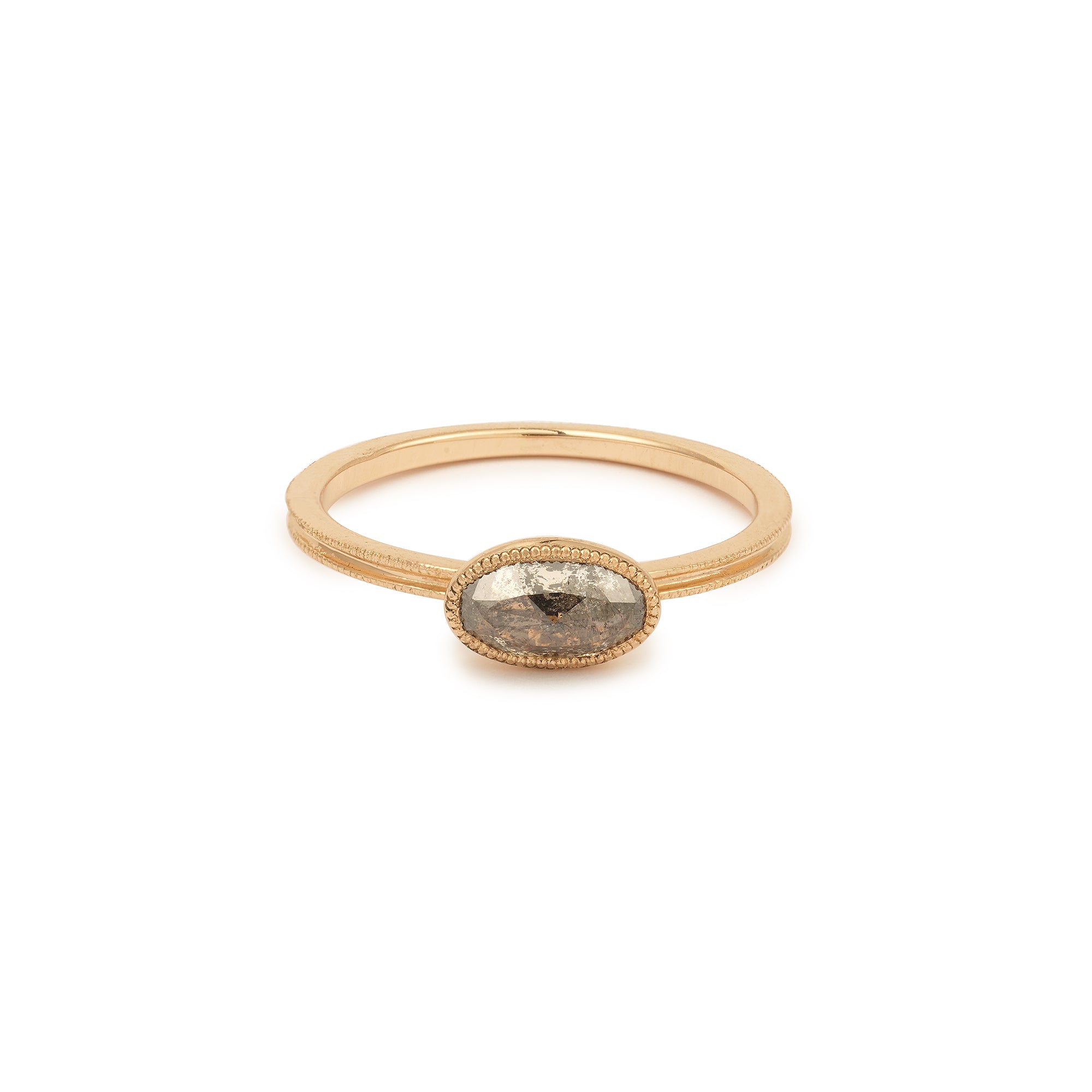 Pièce Unique Love Ring Diamant Salt & Pepper horizontale