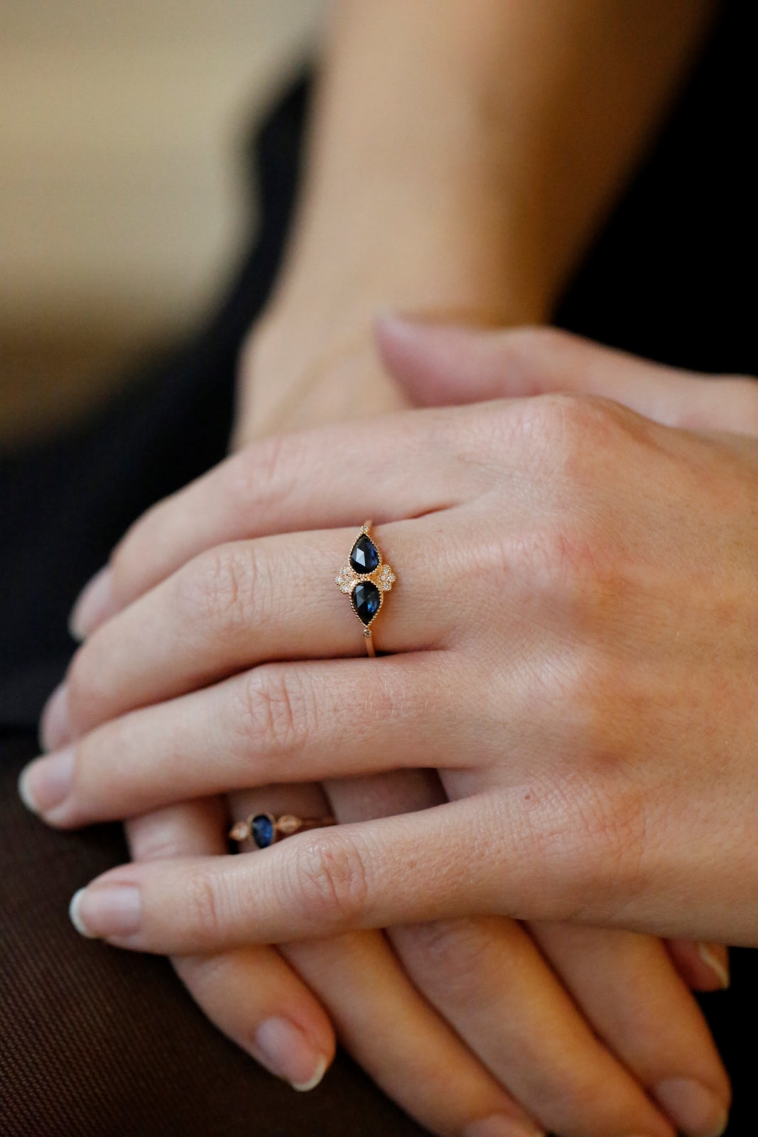 Bague Âmes Soeurs saphirs mermaid